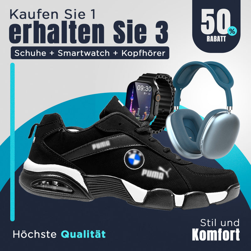 [KAUFEN SIE 1 NEHMEN SIE 3] Sneakers Puma BM + Smartwatch Series 8 Pro + Kopfhörer