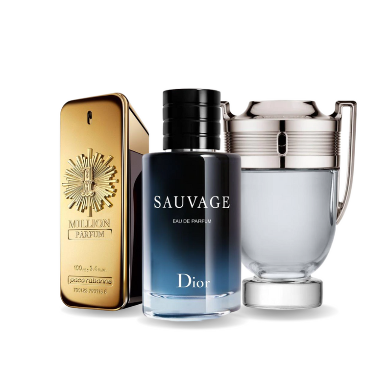 Combo 3 Parfüme – 1 Million Parfum Paco Rabanne, Sauvage Dior und Invictus Paco Rabanne